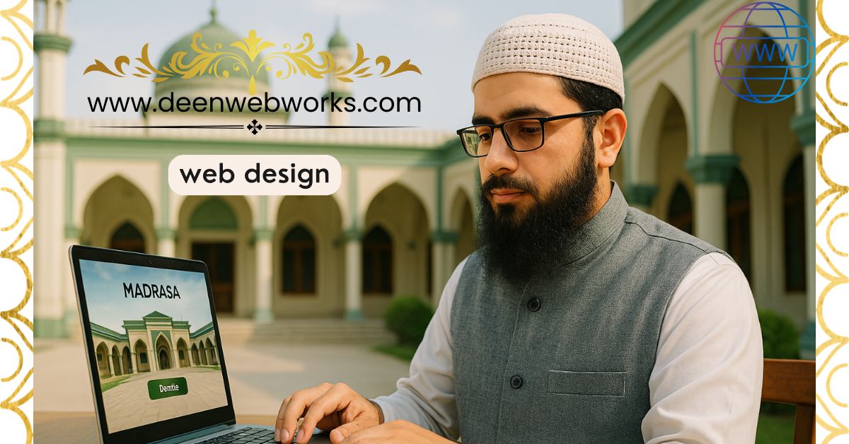 Mobile-friendly Islamic website design mockup showcasing modern Muslim UI – Best Islamic Website Designs of 2025