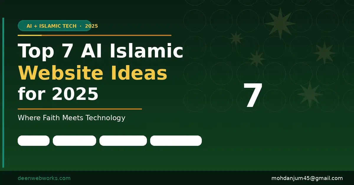 Top 7 AI Islamic Website Ideas for 2025 — Where Faith Meets Technology | DeenWebWorks