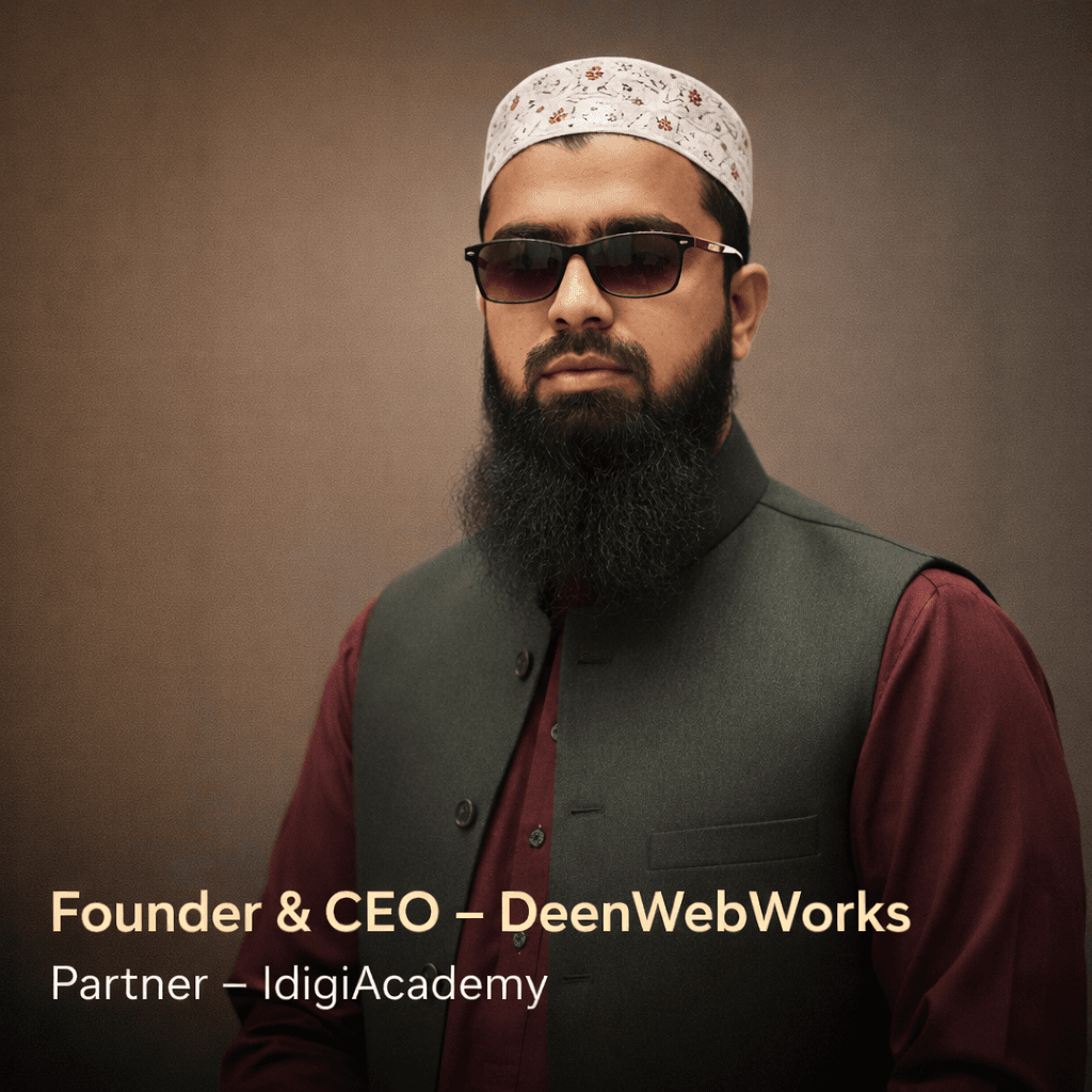 Contact 1 Mohd Anjum β Founder and CEO of DeenWebWorks