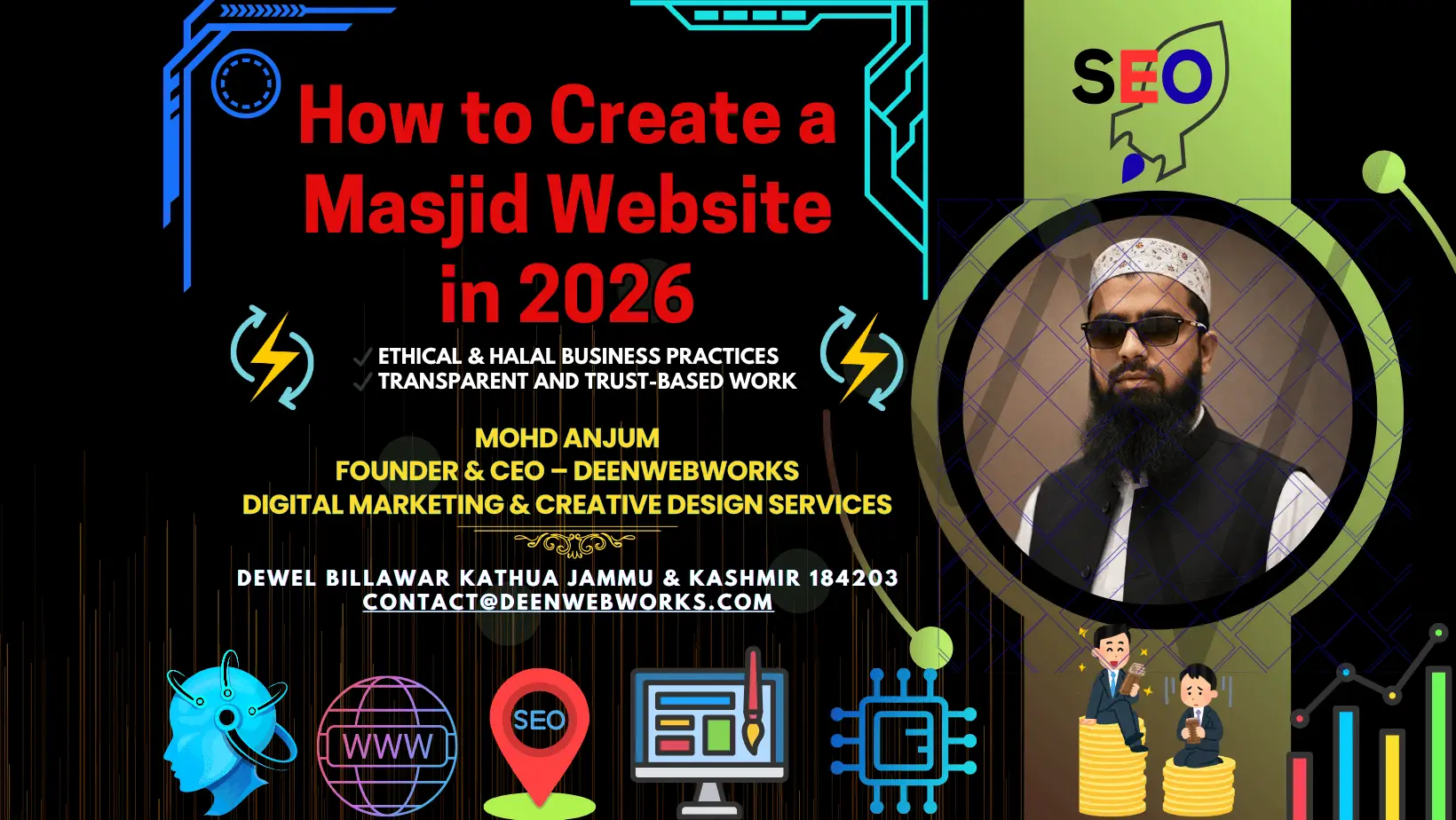 Step-by-step guide on how to create a Masjid Website in 2026 by DeenWebWorks