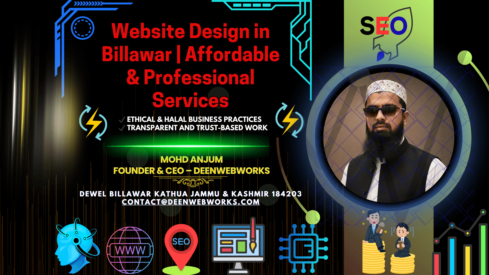 Professional website design in Billawar by DeenWebWorks