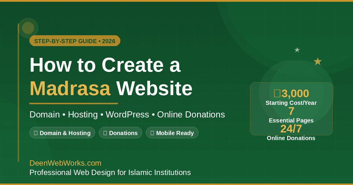 how to create a website for a madrasa