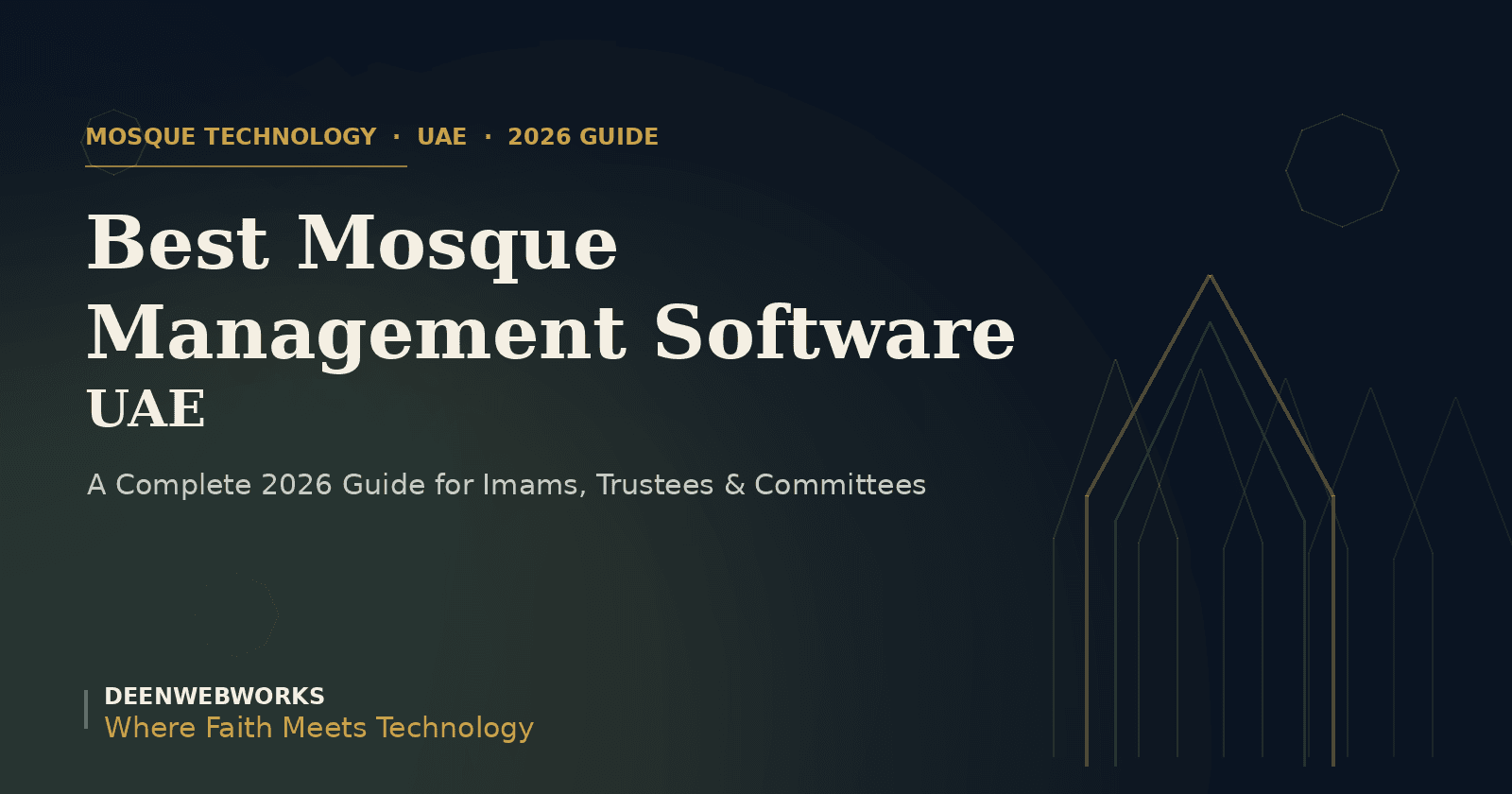 Best Mosque Management Software UAE (2026 Complete Guide) 4 Best mosque management software UAE - digital masjid administration dashboard concept